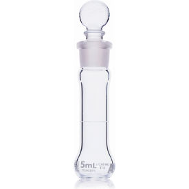 Flask Volumetric Wide Mouth Globe Glass Class A To Contain (TC) ASTM E288 5mL 6/Box