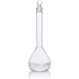 Flask Volumetric Wide Mouth Globe Glass Class A To Contain (TC) ASTM E288 250mL 6/Box