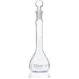 Flask Volumetric  Globe Glass Class B To Contain (TC) ASTME288 25mL 6/Box