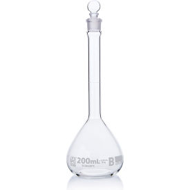 Flask Volumetric Globe Glass Class B To Contain (TC) ASTME288 200mL 6/Box