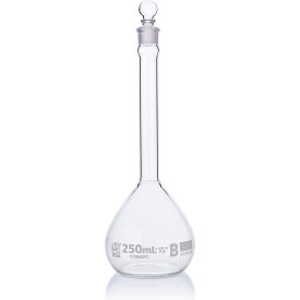 Flask Volumetric Globe Glass Class B To Contain (TC) ASTME288 250mL 6/Box