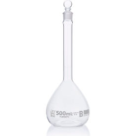 Flask Volumetric Globe Glass Class B To Contain (TC) ASTME288 500mL 6/Box