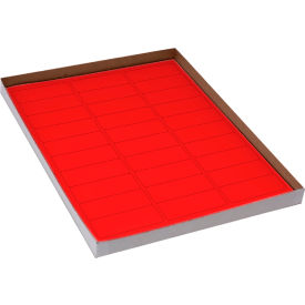 Cryo 67 x 25mm For Racks & Boxes, Red, 20 Sheets, 30 Label/Sheets view 2