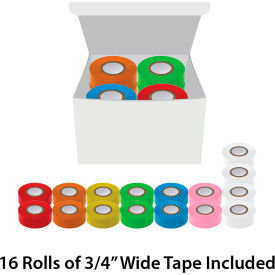 Labeling Tape, 3/4" x 500", Multi-Color, 16 Rolls/Box view 2