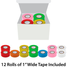 Labeling Tape, 1" x 500", Multi-Color, 12 Rolls/Box view 2