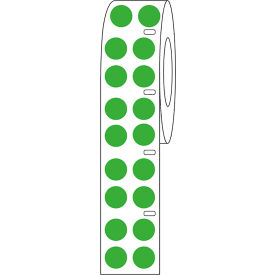 Cryo Direct Thermal Label, 13mm Dots For 2.0mL Tubes, Green, 4000/Roll view 2