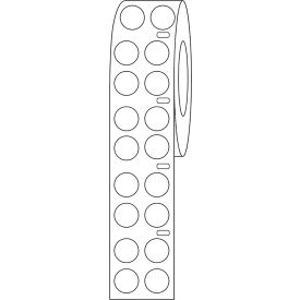 Cryo Direct Thermal Label, 13mm Dots For 2.0mL Tubes, White, 4000/Roll view 2