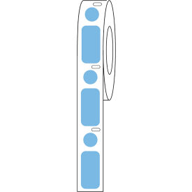 Cryo Label/Dot Combo, 24x13mm & 9.5mm Dot For 1.5mL Tubes, Blue, 500/Roll view 2