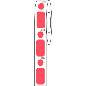 Cryo Label/Dot Combo, 24x13mm & 9.5mm Dot For 1.5mL Tubes, Red, 500/Roll view 2