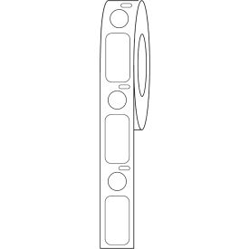 Cryo Label/Dot Combo, 24x13mm & 9.5mm Dot For 1.5mL Tubes, White, 500/Roll view 2