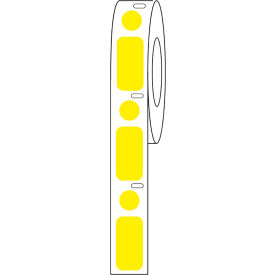 Cryo Label/Dot Combo, 24x13mm & 9.5mm Dot For 1.5mL Tubes, Yellow, 500/Roll view 2
