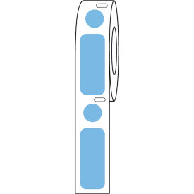 Cryo Label/Dot Combo, 33x13mm & 9.5mm Dot For 2.0mL Tubes, Blue, 500/Roll view 2