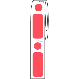 Cryo Label/Dot Combo, 33x13mm & 9.5mm Dot For 2.0mL Tubes, Red, 500/Roll view 2