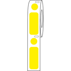 Cryo Label/Dot Combo, 33x13mm & 9.5mm Dot For 2.0mL Tubes, Yellow, 500/Roll view 2