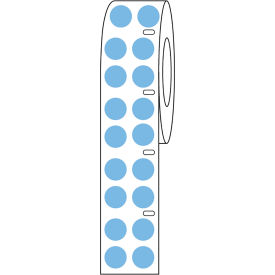 Cryo Direct Thermal Label, 9.5mm Dots For 1.5mL Tubes, Blue, 4000/Roll view 2