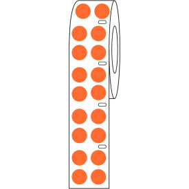 Cryo Direct Thermal Label, 9.5mm Dots For 1.5mL Tubes, Orange, 4000/Roll view 2