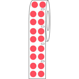 Cryo Direct Thermal Label, 9.5mm Dots For 1.5mL Tubes, Red, 4000/Roll view 2