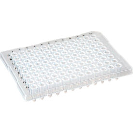 0.2mL 96-Well PCR Plate, Half Skirt (ABI-style), Flat top, Clear, 10/Pack