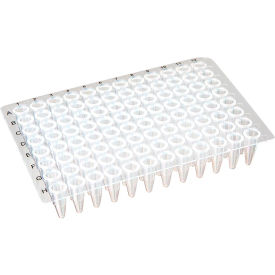 0.2mL 96-Well PCR Plate, No Skirt, Flat Top, Clear, 10/Pack