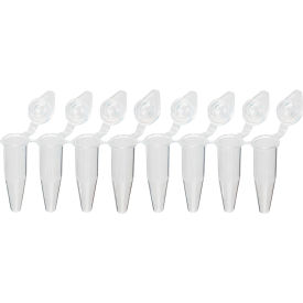 QuickSnap 0.2mL 8-Strip Tubes, with Individually-Attached Dome Caps, Clear, 120/Pack