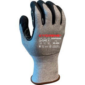 Kyorene® Cut Resistant Gloves Crinkle Latex Coated ANSI A6 XS Gray 12 Pairs