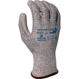 Basetek® Cut Resistant Gloves Polyurethane Coated ANSI A3 XS Salt & Pepper 12 Pairs