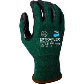 ExtraFlex® Cut Resistant Gloves HCT Nano Foam Nitrile Coated ANSI A2 2XL Green 12 Pairs