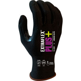 ExtraFlex Plus® Cut Resistant Gloves Nano Foam Nitrile Coated ANSI A4 2XL Black 12 Pairs