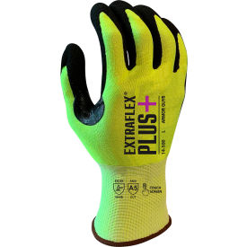 ExtraFlex Plus® Cut Resistant Gloves Nano Foam Nitrile Coated ANSI A5 XS Yellow 12 Pairs