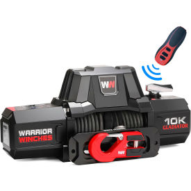 Warrior Winches Gladiator V2 F Type Electric Winch w/ Armortek Extreme Rope 10000 lb. Capacity 12V 