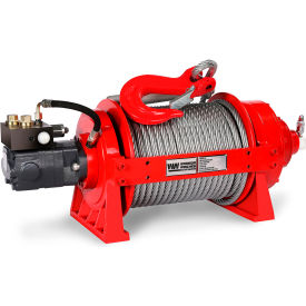 Warrior Winches JR Industrial Hydraulic Winch with Steel Cable 22000 lb. Capacity 