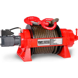 Warrior Winches JR Industrial Hydraulic Winch with Steel Cable 33000 lb. Capacity 