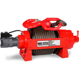 Warrior Winches JR Industrial Hydraulic Winch with Steel Cable 44000 lb. Capacity 