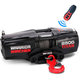 Warrior Winches Titan A Type Electric Winch with Synthetic Rope 2500 lb. Capacity 12V 