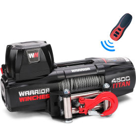Warrior Winches Titan A Type Electric Winch with Synthetic Rope 4500 lb. Capacity 12V 