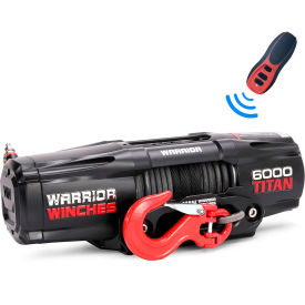 Warrior Winches Titan A Type Electric Winch with Synthetic Rope 6000 lb. Capacity 12V 