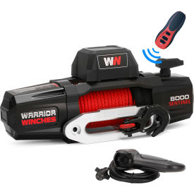 Warrior Winches Sentinel Electric Winch with Synthetic Rope 8000 lb. Capacity 12V 
