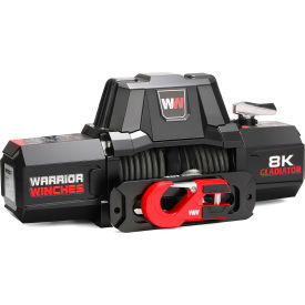 Warrior Winches Gladiator V2 F Type Electric Winch w/ Armortek Extreme Rope 8000 lb. Capacity 12V 