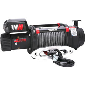Warrior Winches T1000 Electric Military Winch with Synthetic Rope 20000 lb. Capacity 12V 