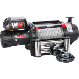 Warrior Winches T1000 Electric Military Winch with Steel Cable 20000 lb. Capacity 12V 