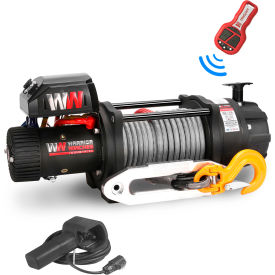 Warrior Winches T1000 Electric Military Winch with Synthetic Rope 22000 lb. Capacity 12V 