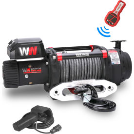 Warrior Winches T1000 Electric Military Winch with Synthetic Rope 18000 lb. Capacity 12V 