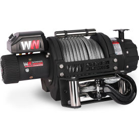 Warrior Winches T1000 Electric Military Winch with Steel Cable 25000 lb. Capacity 12V 