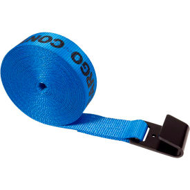 Winch Strap with Flat Hook, 2" x 27', Blue view 2
