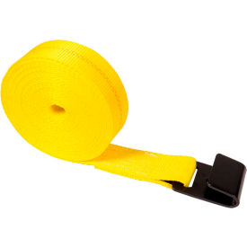 Winch Strap with Flat Hook, 2" x 40', Yellow view 2