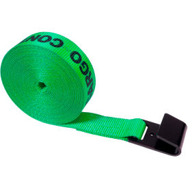 Winch Strap with Flat Hook, 2" x 40', Green view 2