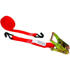 Ratchet Strap with Wire Hooks, 1" x 6', Red view 2