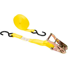 Ratchet Strap with S-Hook, 1" x 15', Yellow view 2