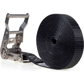 Stainless Steel Endless Ratchet Strap, 1" x 15', Black view 2