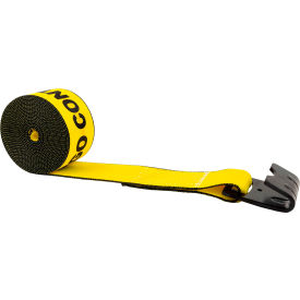 Winch Strap with Flat Hook, 3" X 30', Yellow view 2